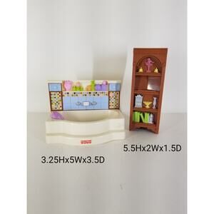 Fisher Price Loving Family Vtg Bathtub Bookcase Replacements